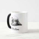 猫のカスおもしろいタマイズ前向き可能 モーフィングマグカップ (正面左)