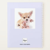 猫のカスタムフォトラベンダー プランナー手帳 (裏面)