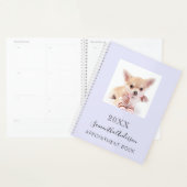 猫のカスタムフォトラベンダー プランナー手帳 (ディスプレー)