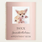 猫のカスタム写真バラ金ゴールド プランナー手帳 (正面)