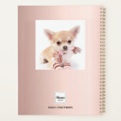 猫のカスタム写真バラ金ゴールド プランナー手帳 (裏面)