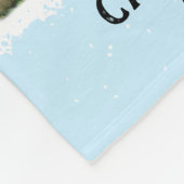 猫のカスタム写真縁どの色あせ フリースブランケット (角)