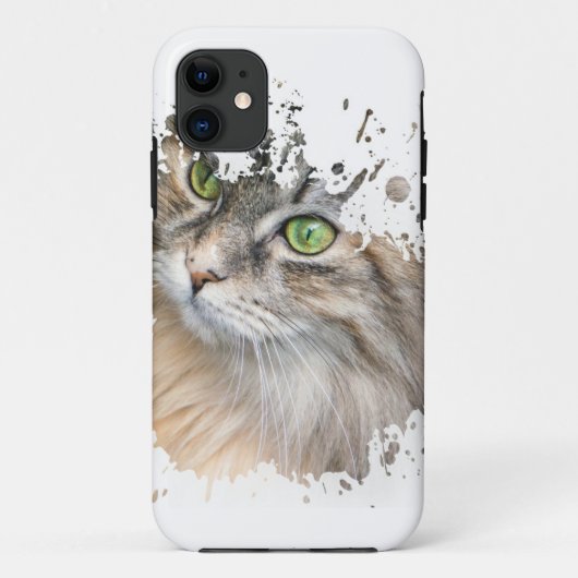猫のカッコいいアートワーク |最高の猫好き Case-Mate iPhoneケース (裏面)