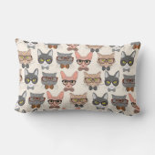 猫のカッコいい柄 ランバークッション (裏面)