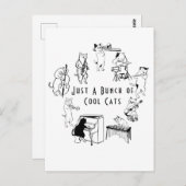 猫のカッコいい群れ ポストカード (正面/裏面)