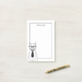 猫のカップル|はあなたの名前を加えます ポストイット (デスク上)