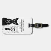 猫のカップル|はあなたの名前を加えます ラゲッジタグ (正面横)