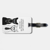 猫のカップル|はあなたの名前を加えます ラゲッジタグ (裏面横)