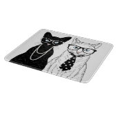 猫のカップル カッティングボード (角)