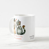 猫のカップル コーヒーマグカップ (正面左)