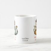 猫のカップル コーヒーマグカップ (中央)
