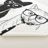 猫のカップル シェルパブランケット (3/4)