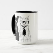 猫のカップル マグカップ (正面左)