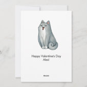 猫のカップル ラバーズ かわいい 面白い ハッピー バレンタインデー シーズンカード (裏面)