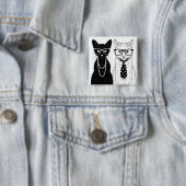 猫のカップル 缶バッジ (インサイチュ)