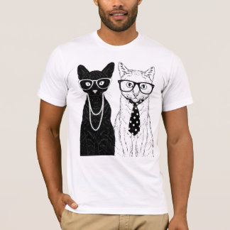 猫のカップル Tシャツ