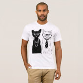 猫のカップル Tシャツ (正面フル)