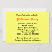 猫のカボチャ ハロウィンの招待状 招待状 (裏面)