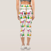 猫のカラフルお尻パターン カプリレギンス (裏面)