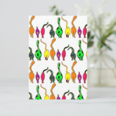 猫のカラフルお尻パターン サンキューカード (スタンド正面)