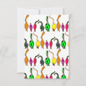 猫のカラフルお尻パターン サンキューカード (裏面)