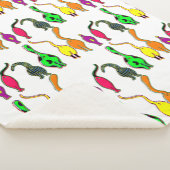 猫のカラフルお尻パターン シェルパブランケット (3/4)