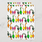 猫のカラフルお尻パターン シーズンカード (正面/裏面)