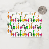 猫のカラフルお尻パターン ノートカード (正面/裏面インサイチュ)