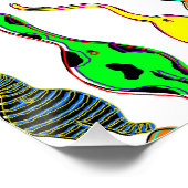 猫のカラフルお尻パターン ポスター (コーナー)