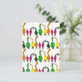 猫のカラフルお尻パターン ポストカード (スタンド正面)