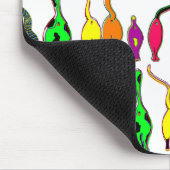 猫のカラフルお尻パターン マウスパッド (コーナー)