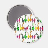 猫のカラフルお尻パターン マグネット (正面/裏面)