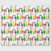 猫のカラフルお尻パターン ラッピングペーパー (フラット)