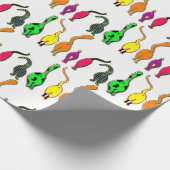 猫のカラフルお尻パターン ラッピングペーパー (角)