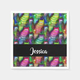 猫のカラフルグラデーション スタンダードカクテルナプキン