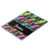 猫のカラフルグラデーション ノートブック (左側)