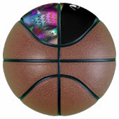 猫のカラフルグラデーション バスケットボール (右)