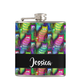 猫のカラフルグラデーション フラスク