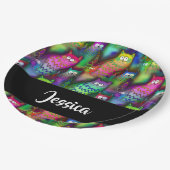 猫のカラフルグラデーション ペーパープレート (アングル)