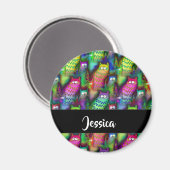 猫のカラフルグラデーション マグネット (正面/裏面)