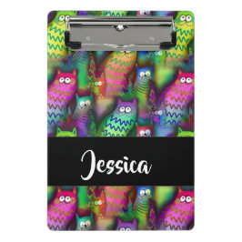 猫のカラフルグラデーション ミニクリップボード