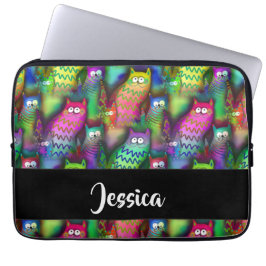 猫のカラフルグラデーション ラップトップスリーブ