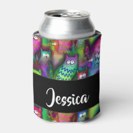 猫のカラフルグラデーション 缶クーラー