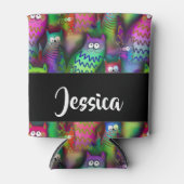 猫のカラフルグラデーション 缶クーラー (正面)