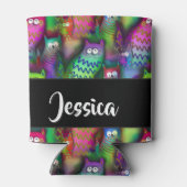 猫のカラフルグラデーション 缶クーラー (裏面)