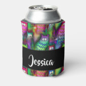 猫のカラフルグラデーション 缶クーラー (缶裏面)