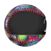 猫のカラフルグラデーション 野球ボール (正面左)