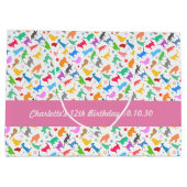 猫のカラフルシルエット ラージペーパーバッグ (裏面)