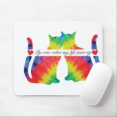 猫のカラフルマウスパッド マウスパッド (マウス)