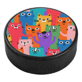 猫のカラフル柄 アイスホッケーパック (3/4)